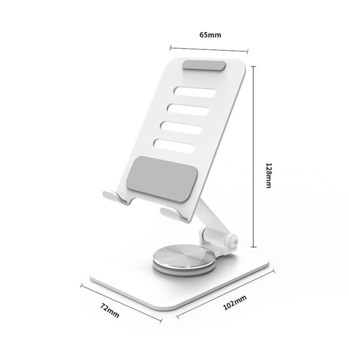 Ziloty 360° Rotating Cell Phone Stand Adjustable Foldable Desktop Phone Holder iPhone Stand Compatible with All iPhone iPad Tablet 4-10'' Office Desk Accessories(multicolour)
