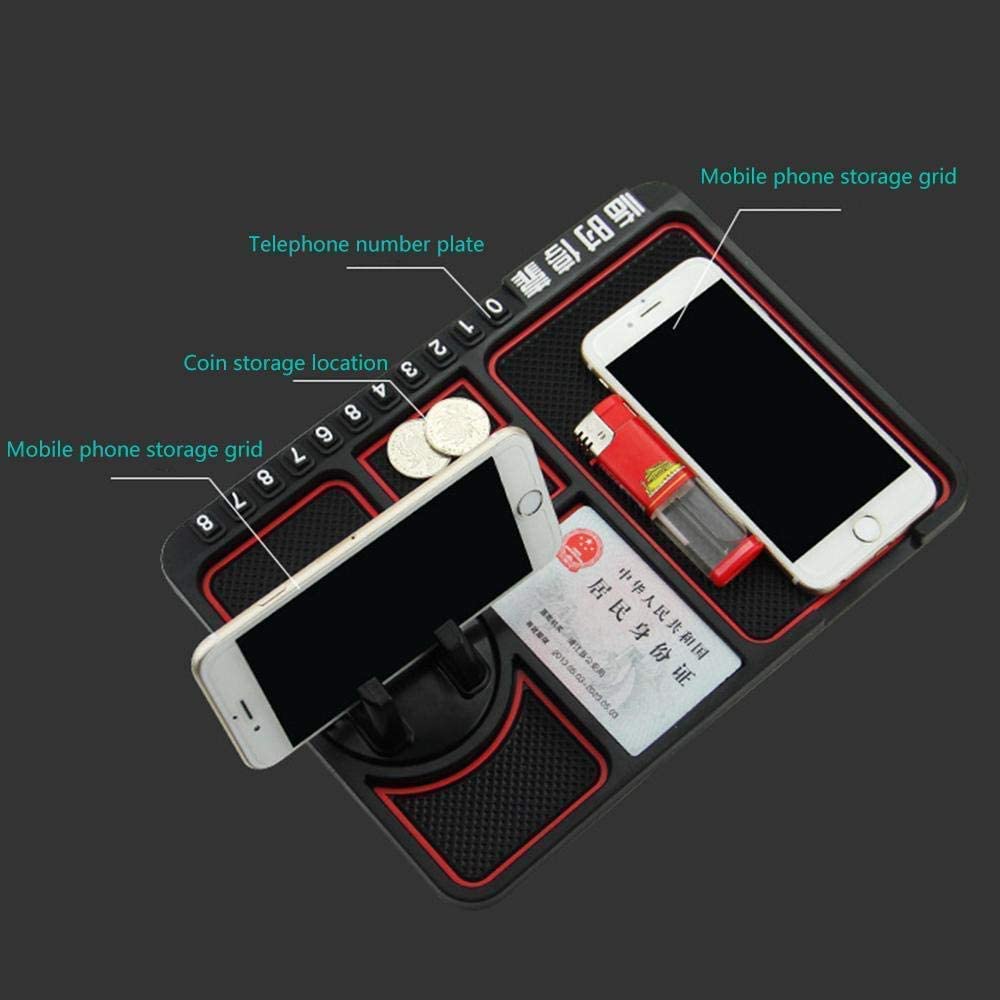 Ziloty Car Accessories Anti-Slip Car Dashboard Mat & Mobile Phone Holder Mount - Universal Non Slip Sticky Rubber Pad for Smartphone, GPS Navigation, God Idols, Toys, Coins