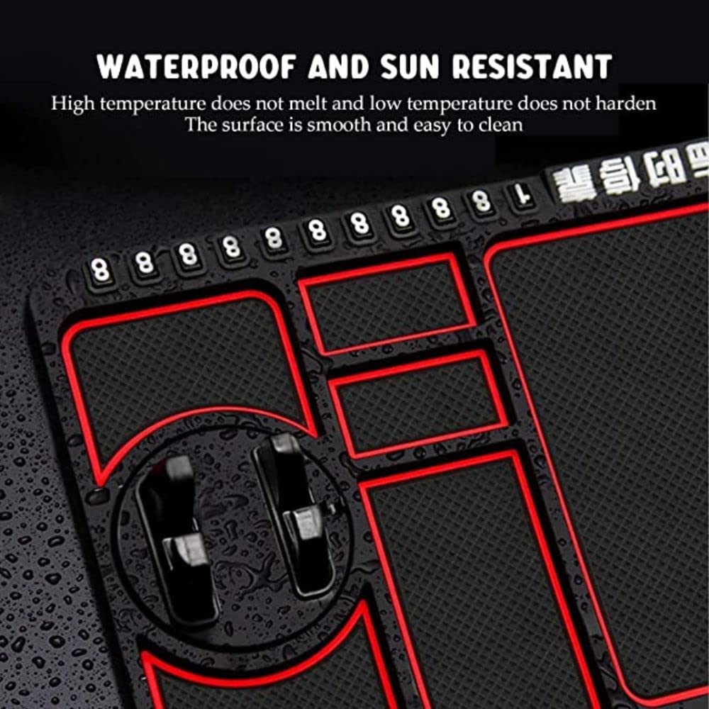 Ziloty Car Accessories Anti-Slip Car Dashboard Mat & Mobile Phone Holder Mount - Universal Non Slip Sticky Rubber Pad for Smartphone, GPS Navigation, God Idols, Toys, Coins