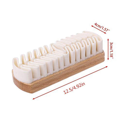 ZilotyRubber Crepe Soft Shoe Brush - Suitable for Leather Cleaning Suede & Nubuck Boots, Bags and Belts (Handcrafted Suede Brush for Shoes), Multicolour