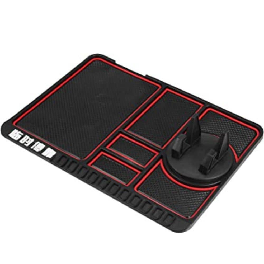 Ziloty Car Accessories Anti-Slip Car Dashboard Mat & Mobile Phone Holder Mount - Universal Non Slip Sticky Rubber Pad for Smartphone, GPS Navigation, God Idols, Toys, Coins