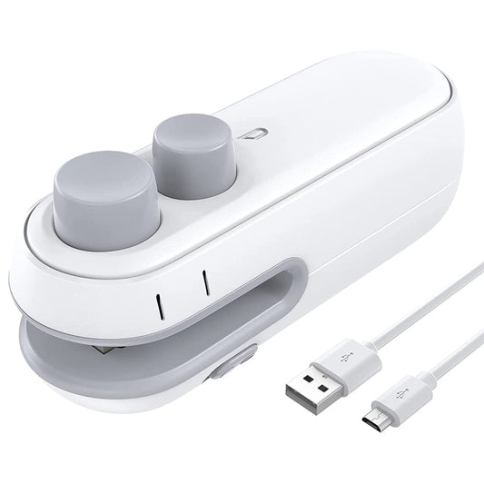 Ziloty 00mAh Sealer for Plastic Bags, USB Bag Sealer, 2 in 1 Hot Bond Sealer with Cutter, Magnetic Bag Sealer, Mini Bag Sealer Rechargeable Bag Sealer for Chips Snack Bag, Various Bag Food