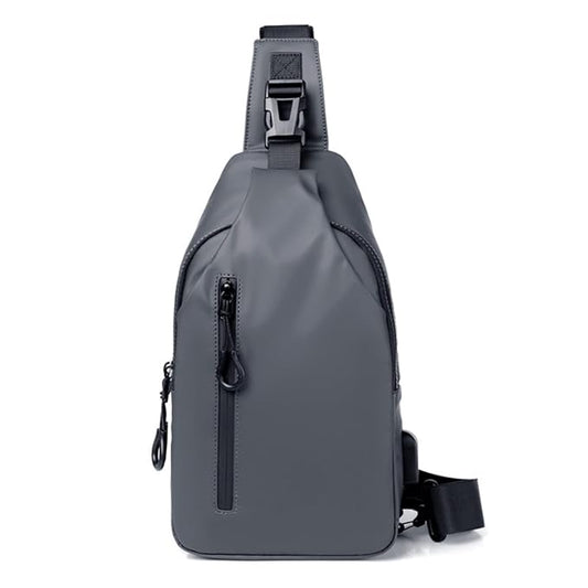 Ziloty Men's Chest Bag Shoulder Bag Messenger Sports Backpack Water Resistant Usb Charging Port Shoulder Sling Bag