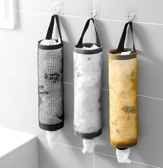 Ziloty 1 PC Plastic Bag Holder Carry Bag Holder for Kitchen - Versatile Bag Holder, Garbage Bag Dispenser, Plastic Cover Storage, Polythene Bag Stand - Ideal for Home & Kitchen -Mix Color