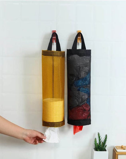 Ziloty 1 PC Plastic Bag Holder Carry Bag Holder for Kitchen - Versatile Bag Holder, Garbage Bag Dispenser, Plastic Cover Storage, Polythene Bag Stand - Ideal for Home & Kitchen -Mix Color