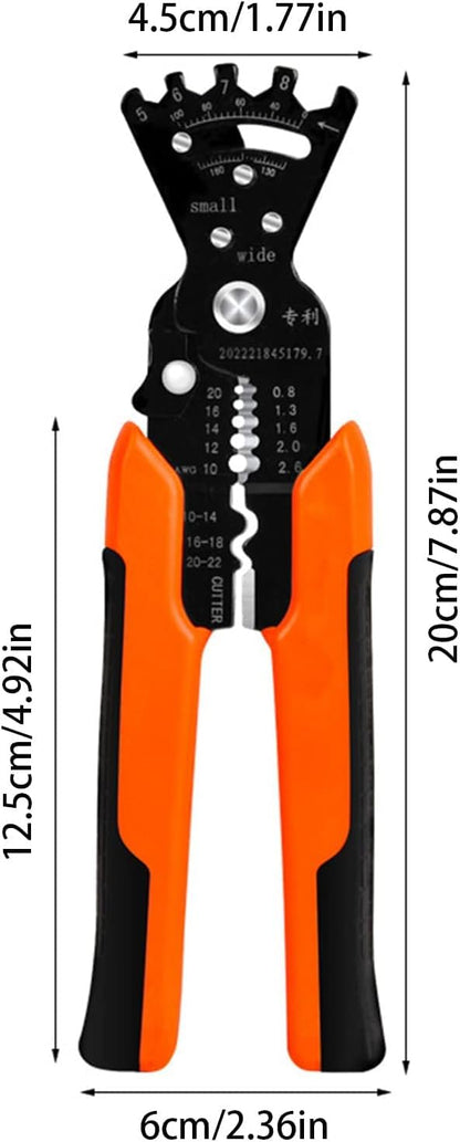 Ziloty Wire Stripper Multifunctional Cable Stripper Wire Cutter Wire Crimper Professional Automatic Wire Stripping Pliers Tool for Wire Stripping Cutting Crimping Winding Wrench Tool (5 IN 1 Pliers)