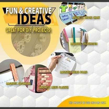 Ziloty Self Adhesive Flexible Magnetic Tape 2cm x 1m with Adhesive Backing, Used for Crafts