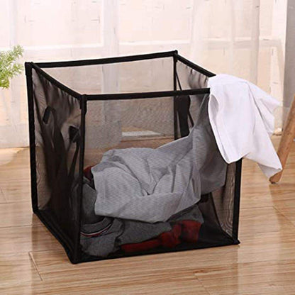 Pop-Up Laundry Baskets | Foldable Mesh Hampers with Handle