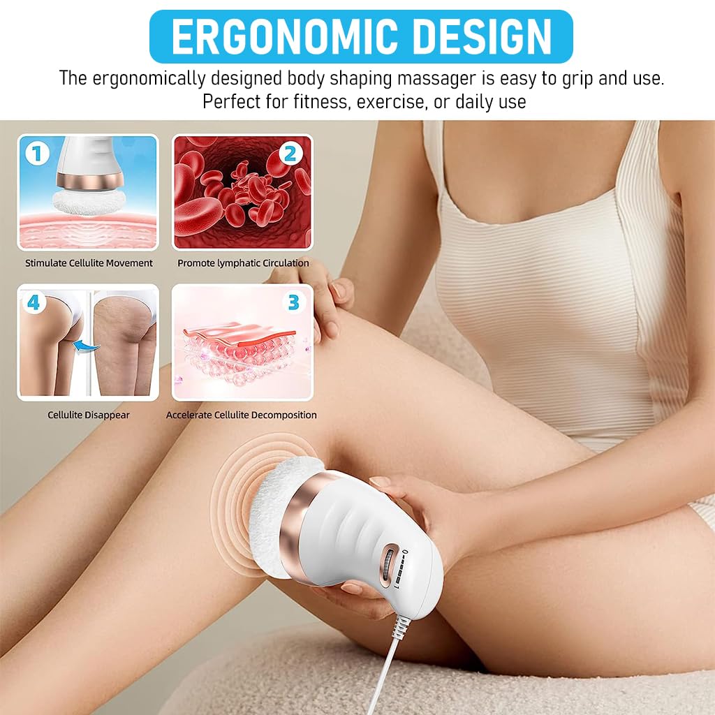 Ziloty Body Massager Electric Shoulder Back Massager Full Body Massager for Neck, Back, Arm, Lumbar, Leg Viberation Muscle Massager with Stepless Adjustment Knob Beauty Sculpt Massager
