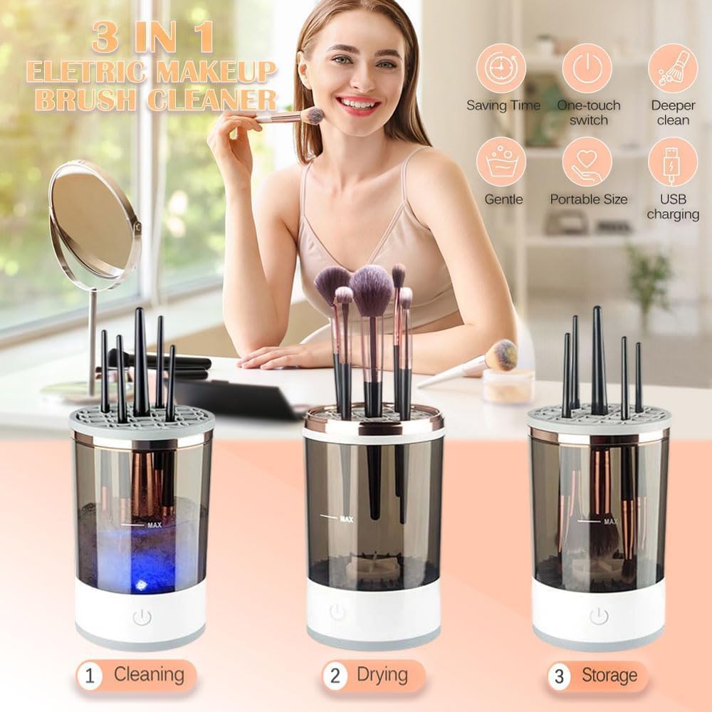 Ziloty Electric Makeup Brush Cleaner | USB Automatic Cosmetic Tool