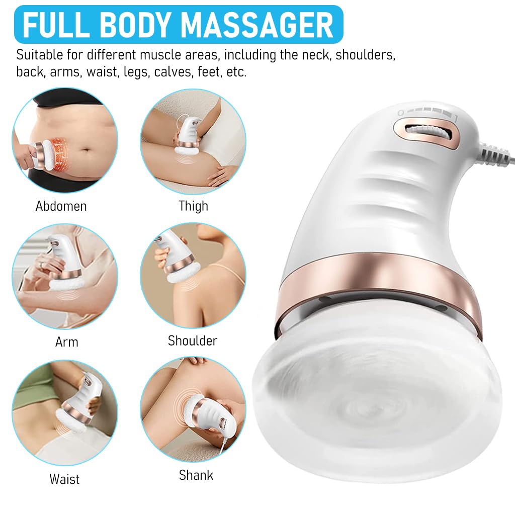 Ziloty Body Massager Electric Shoulder Back Massager Full Body Massager for Neck, Back, Arm, Lumbar, Leg Viberation Muscle Massager with Stepless Adjustment Knob Beauty Sculpt Massager