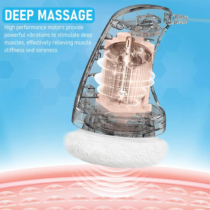 Ziloty Body Massager Electric Shoulder Back Massager Full Body Massager for Neck, Back, Arm, Lumbar, Leg Viberation Muscle Massager with Stepless Adjustment Knob Beauty Sculpt Massager