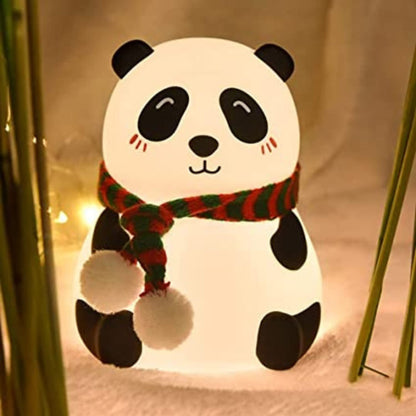 Ziloty Panda Lamp, Panda Gifts, Panda Touch Silicone Lamp, Birthday Gift for Girls and Boys, Panda Light Lamp, Kids Night Light, Silicone lamp, Rechargeable - Close Eye