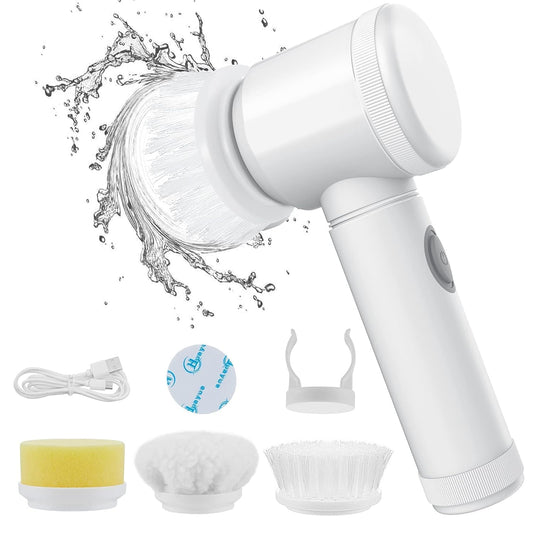 Ziloty Electric Spin Scrubber | 3-Head Rechargeable Cleaning Brush