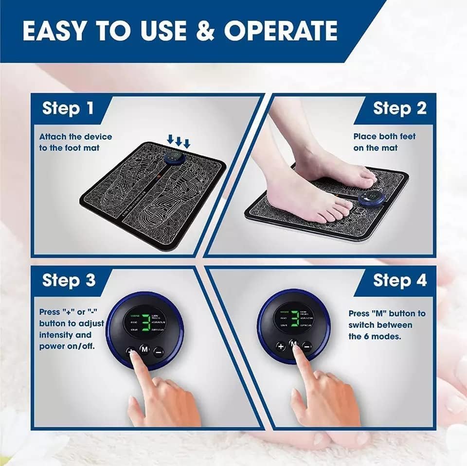 Electric EMS Foot Massager | Pad for Pain Relief & Relaxation