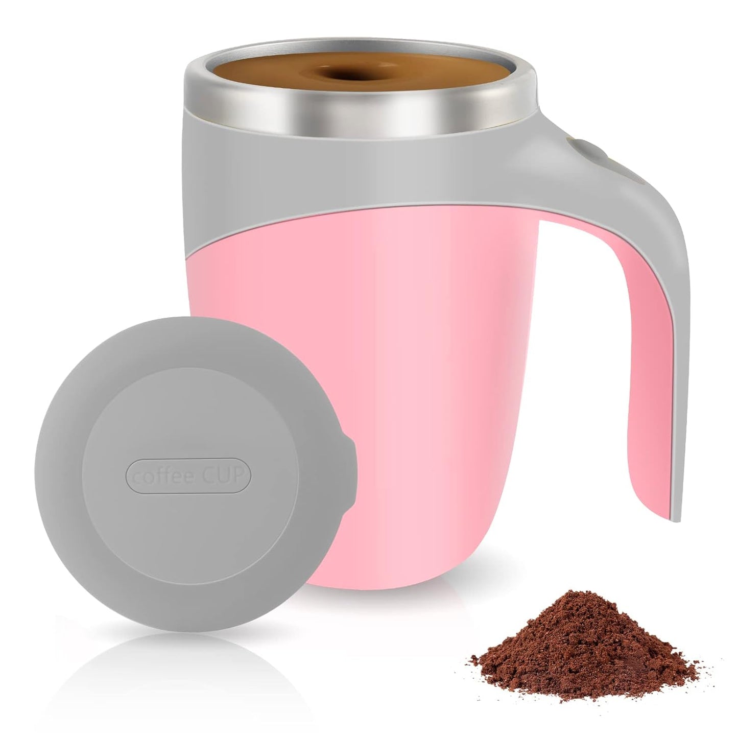 Ziloty Automatic Magnetic Stirring Coffee Mug, Rotating Home Office Travel Mixing Cup,Funny Electric Stainless Steel Self Mixing Coffee Tumbler, Suitable for Coffee, Milk, Cocoa and Other Beverages (Multicoloured)