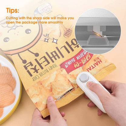 Ziloty 00mAh Sealer for Plastic Bags, USB Bag Sealer, 2 in 1 Hot Bond Sealer with Cutter, Magnetic Bag Sealer, Mini Bag Sealer Rechargeable Bag Sealer for Chips Snack Bag, Various Bag Food