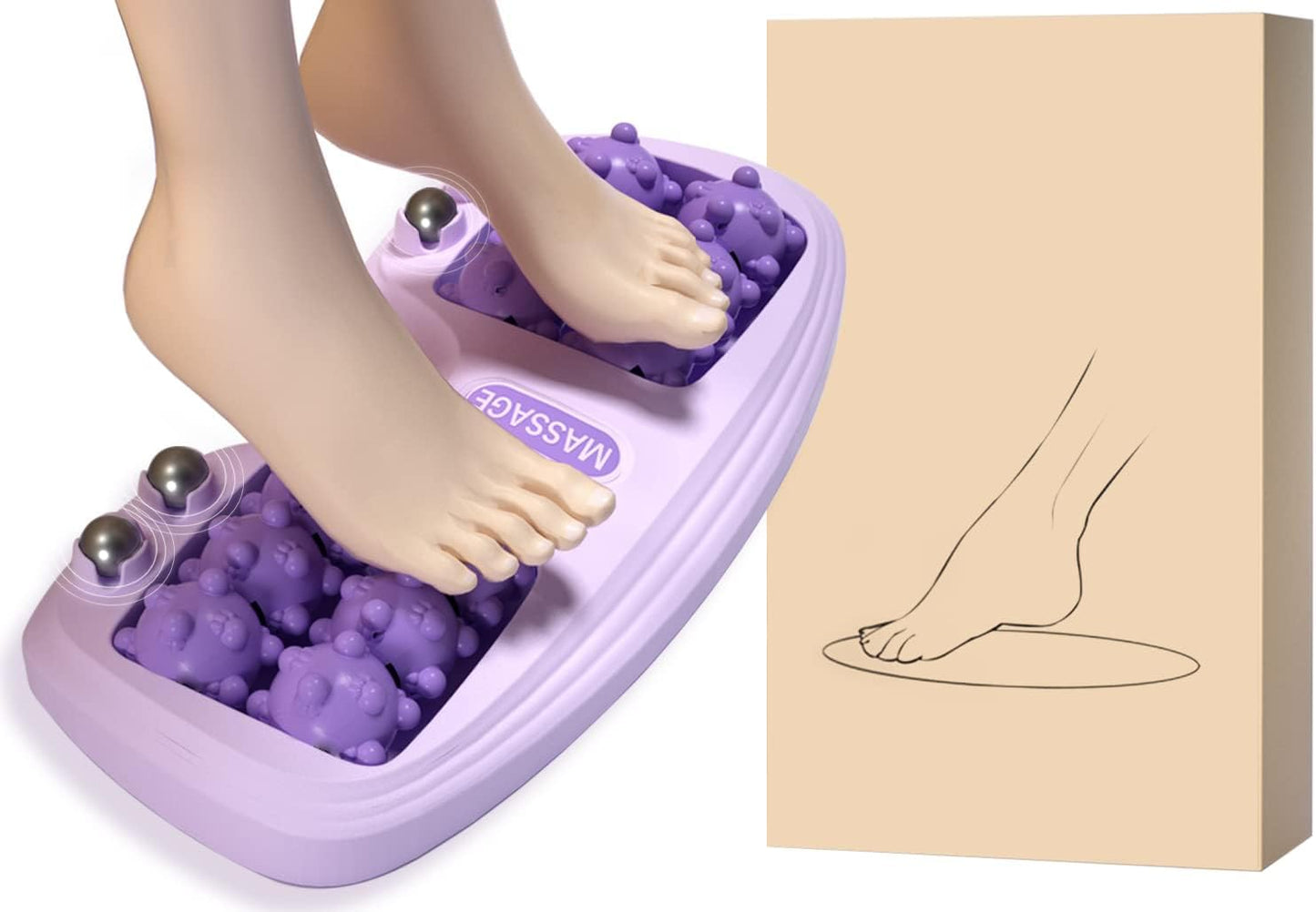 Ziloty Foot Massager Roller ,Plantar Fasciitis Relief Heel/Arch/Muscle Aches/Foot Pain/Stress Relief And Deep Relaxation - Relaxation Gifts For Women,Men - Shiatsu Acupuncture Massage(G)