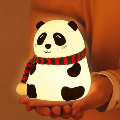Ziloty Panda Lamp, Panda Gifts, Panda Touch Silicone Lamp, Birthday Gift for Girls and Boys, Panda Light Lamp, Kids Night Light, Silicone lamp, Rechargeable - Close Eye