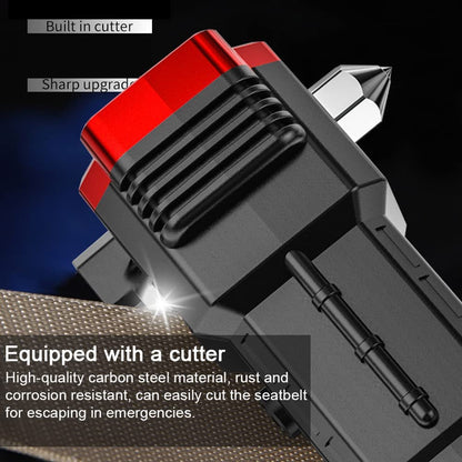 Rechargeable Torch Flashlight | USB Car Rescue Tool with Hammer