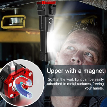 Rechargeable Torch Flashlight | USB Car Rescue Tool with Hammer