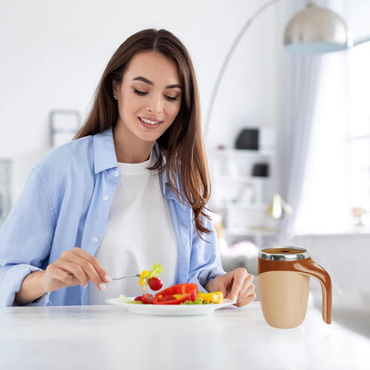 Ziloty Automatic Magnetic Stirring Coffee Mug, Rotating Home Office Travel Mixing Cup,Funny Electric Stainless Steel Self Mixing Coffee Tumbler, Suitable for Coffee, Milk, Cocoa and Other Beverages (Multicoloured)