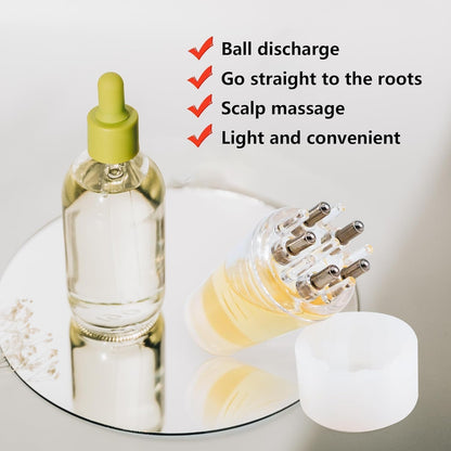 Ziloty Hair Oil applicator, Scalp Applicator Comb, Ball Root Comb applicator Bottle Scalp Massager Hair Growth， Hair Massager for Hair Growth, Ball Hair Oil Applicator Bottle