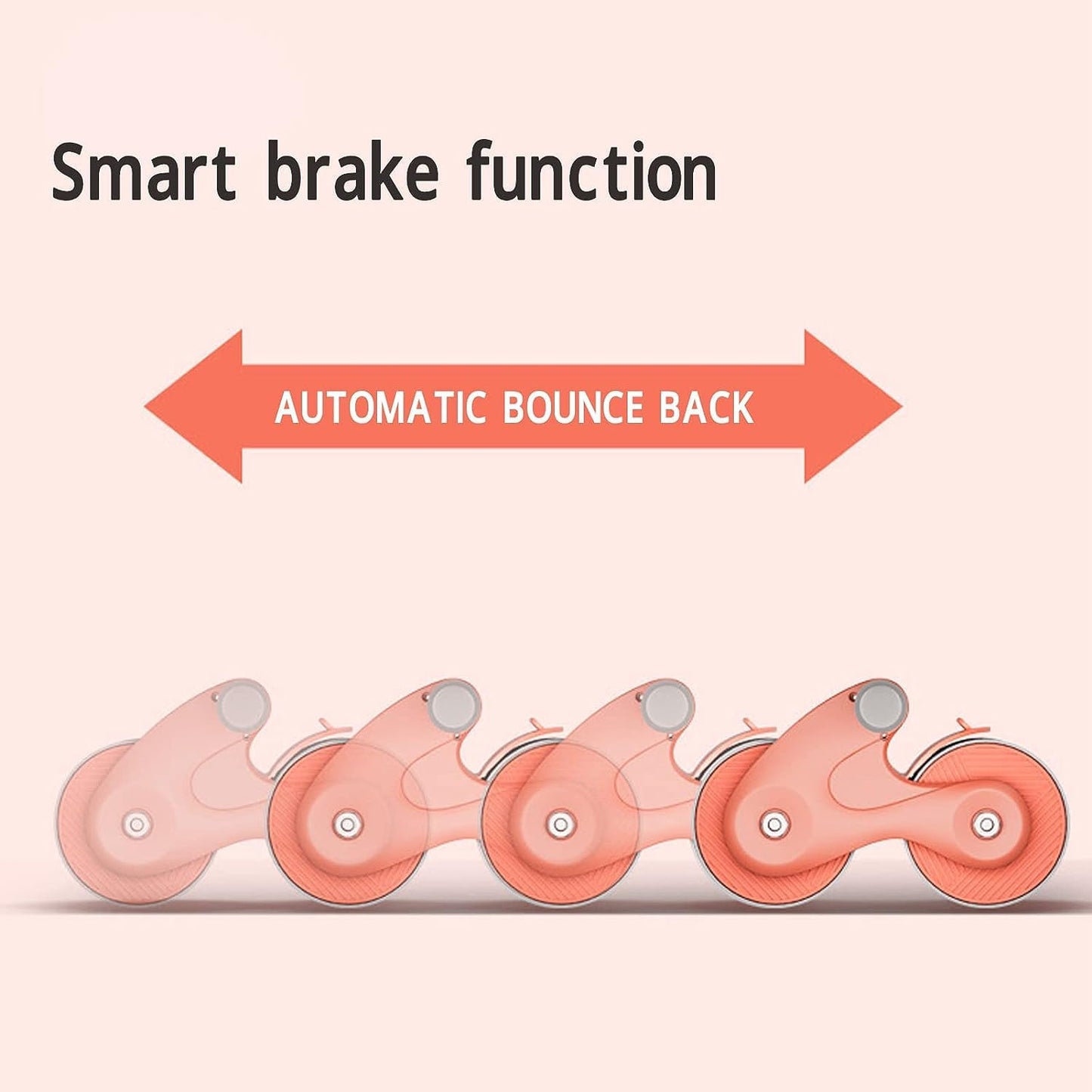 Ziloty automatic abdominal rebound wheel Ab Roller Wheel for Abdominal & Core Strength Training, with Knee Pad for Abs Workout, Beginners, and Advanced Abdominal Core Strength Training