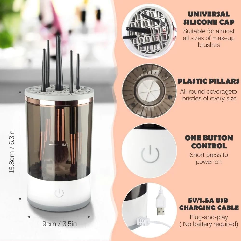Ziloty Electric Makeup Brush Cleaner | USB Automatic Cosmetic Tool