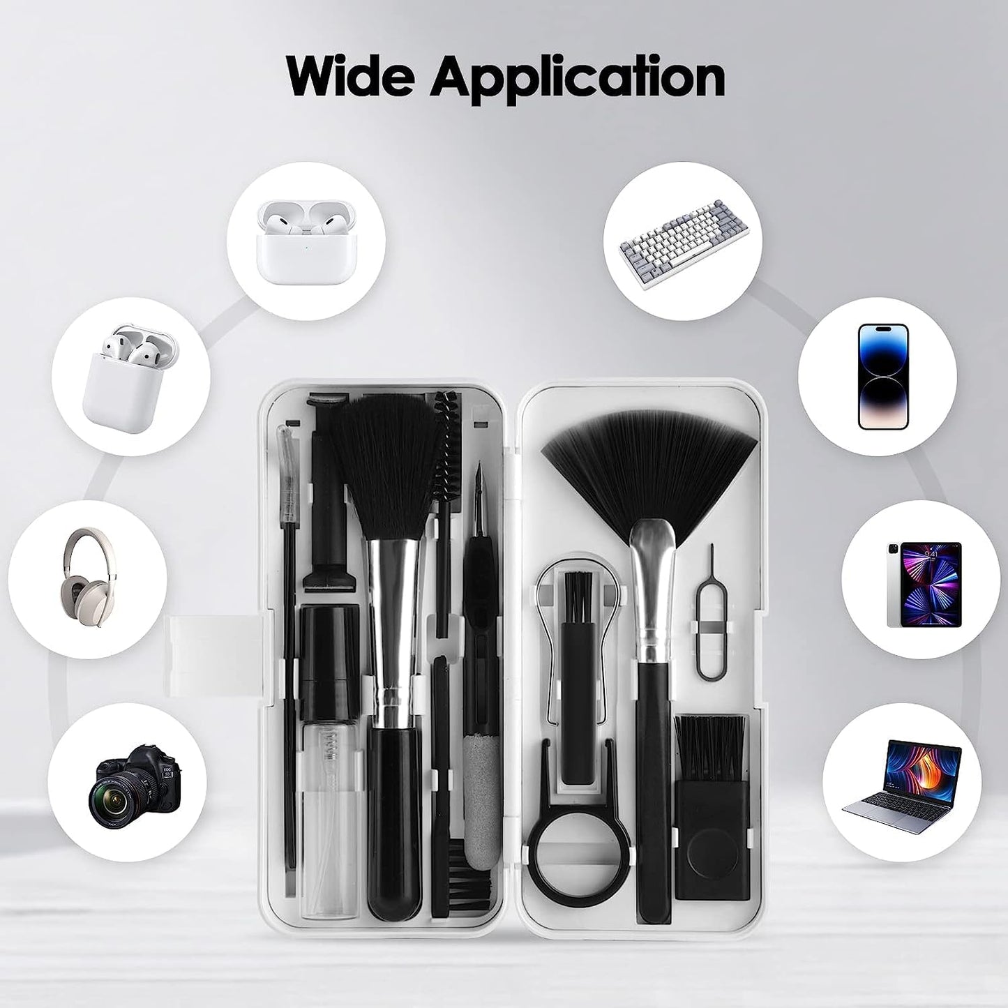 Ziloty 18 in 1 Electronic Cleaner Kit with 3 in 1 Cleaning Pen,Laptop Screen Keyboard Cleaning Kit,Computer Cleaning Kit, 18-in-1 Cleaning Kit for Gadgets, Airpods, Mobile, Tablet, Laptop, Computer