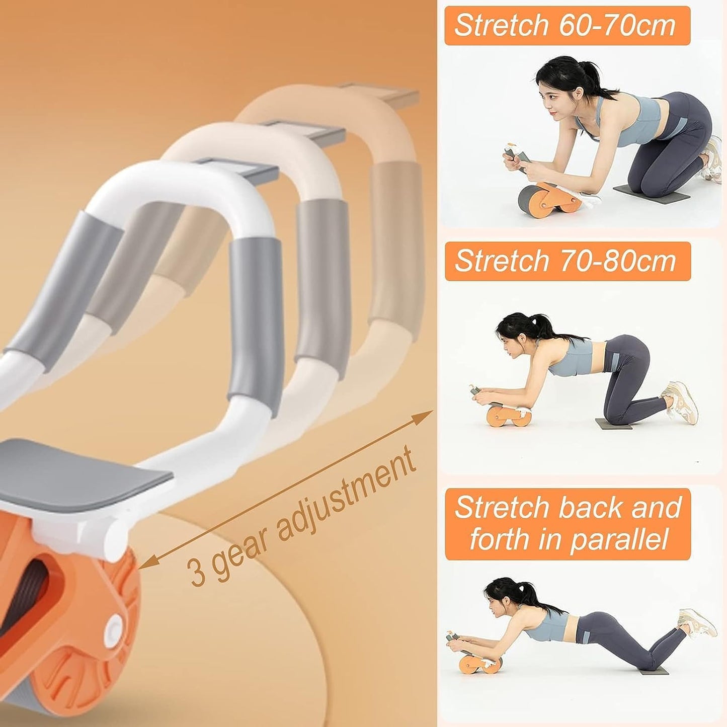 Ziloty automatic abdominal rebound wheel Ab Roller Wheel for Abdominal & Core Strength Training, with Knee Pad for Abs Workout, Beginners, and Advanced Abdominal Core Strength Training