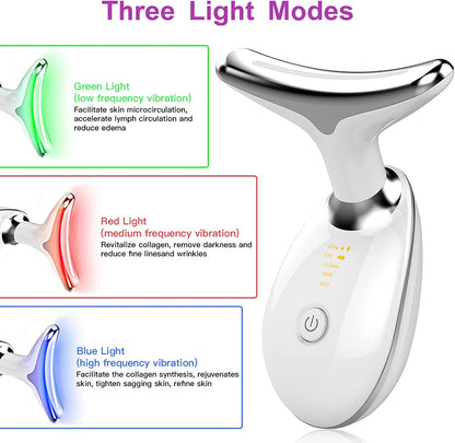Ziloty Neck Face Firming Wrinkle Removal Tool Double Chin Reducer Vibration Massager Skin Rejuvenation Beauty Device for Face and Neck - Face & Neck Lifting Device Chin Lifting Device, Skin Groomer