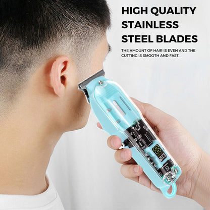 Ziloty Pro Li Outliner Cordless T Blade Hair Clipper Professional 0 Gapped Outlining for Barbers 0mm balding Shape up Digital Display 3 guide comb Powerful Rotary Motor Runtime 180 min