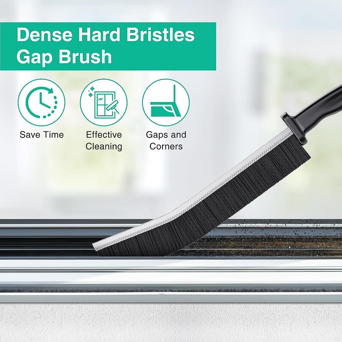 Ziloty Pack of 3 Mini Gap Cleaning Brush - Hard Bristle Gap Brush for Multipurpose Crevice Cleaning Brush Dead Corner Cleaner Used for Home Toilet Bathroom Kitchen Tiles Window Slots Cleaning Brush