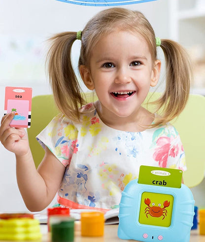 Talking Baby Flash Cards Educational Learning Interactive Toys for 2 3 4 5 6 Years Old Boys Girls, Toddlers Reading Machine with 224 Words Preschool Montessori Toys and Birthday Gift for Kids