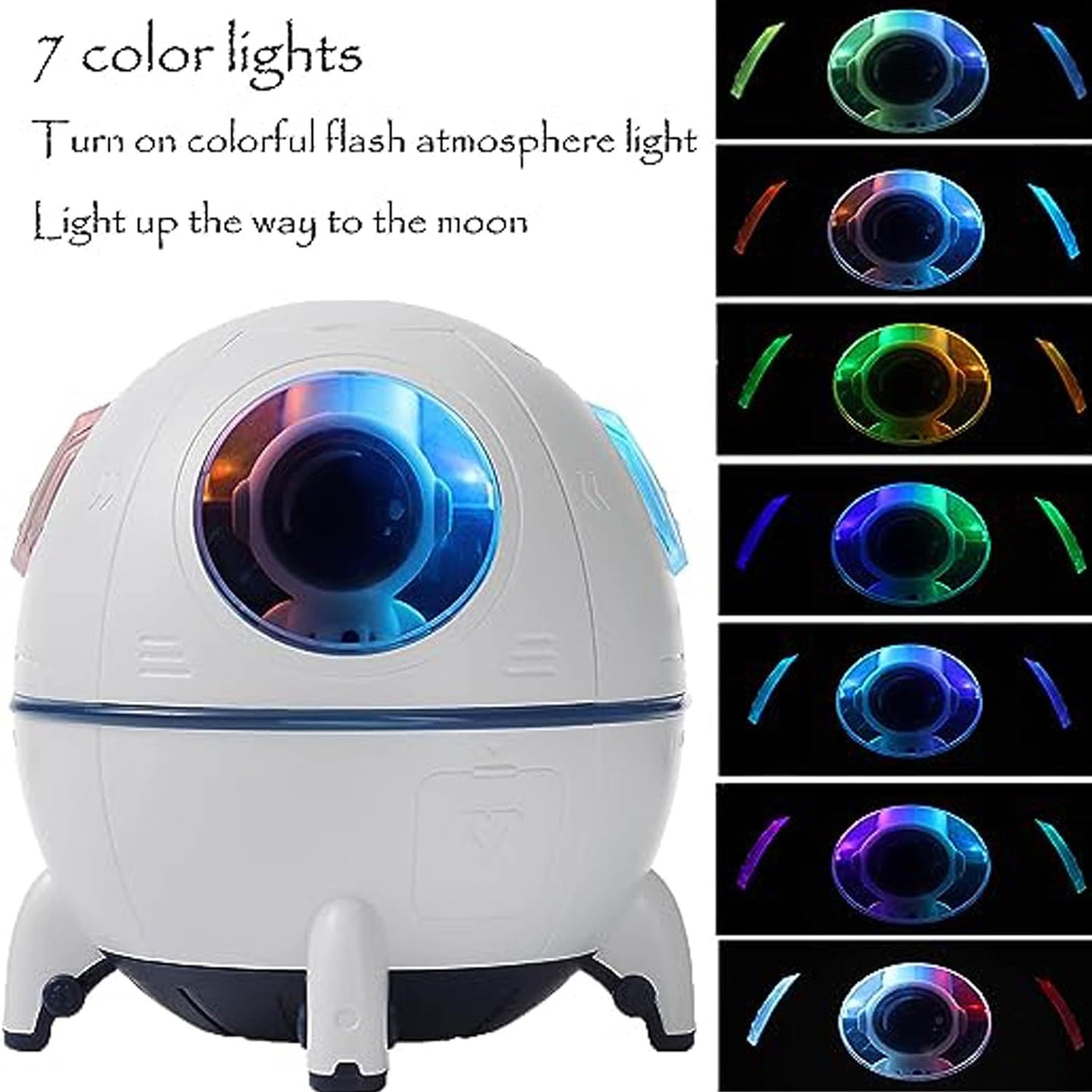Ziloty Space Capsule Humidifier, Mini Cute Humidifier, Portable Space Capsule Humidifier, 220ml USB Ultrasonic Quiet Air Humidifiers for Home Car Bedroom Office and Travel