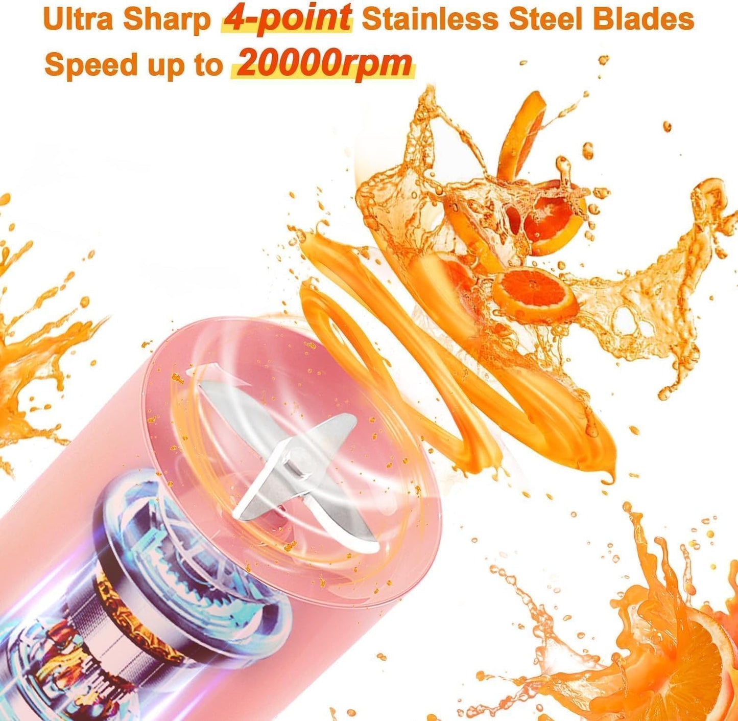 Ziloty Portable Blender | USB Rechargeable Juicer for Shakes