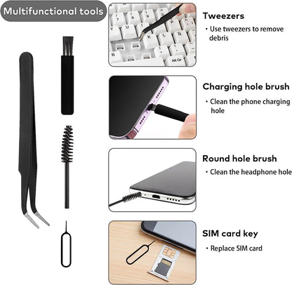Ziloty 18 in 1 Electronic Cleaner Kit with 3 in 1 Cleaning Pen,Laptop Screen Keyboard Cleaning Kit,Computer Cleaning Kit, 18-in-1 Cleaning Kit for Gadgets, Airpods, Mobile, Tablet, Laptop, Computer