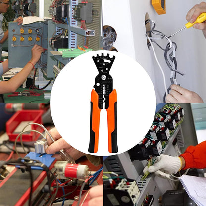 Ziloty Wire Stripper Multifunctional Cable Stripper Wire Cutter Wire Crimper Professional Automatic Wire Stripping Pliers Tool for Wire Stripping Cutting Crimping Winding Wrench Tool (5 IN 1 Pliers)