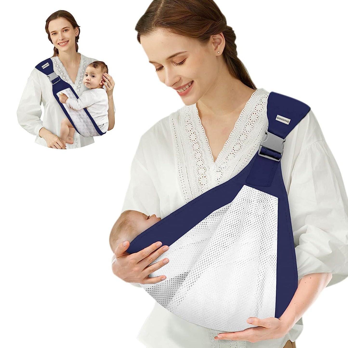 ZILOTY Baby Carrier Newborn to Toddler, Ergonomic 3D Mesh Baby Wraps Carrier, Adjustable Baby Sling, Lightweight Breathable Baby Carrier Wrap with Thick Shoulder Straps for 0-36 Months Infant
