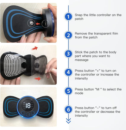 Wireless Neck Massager | EMS Pain Relief for Shoulders & Legs