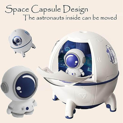 Ziloty Space Capsule Humidifier, Mini Cute Humidifier, Portable Space Capsule Humidifier, 220ml USB Ultrasonic Quiet Air Humidifiers for Home Car Bedroom Office and Travel