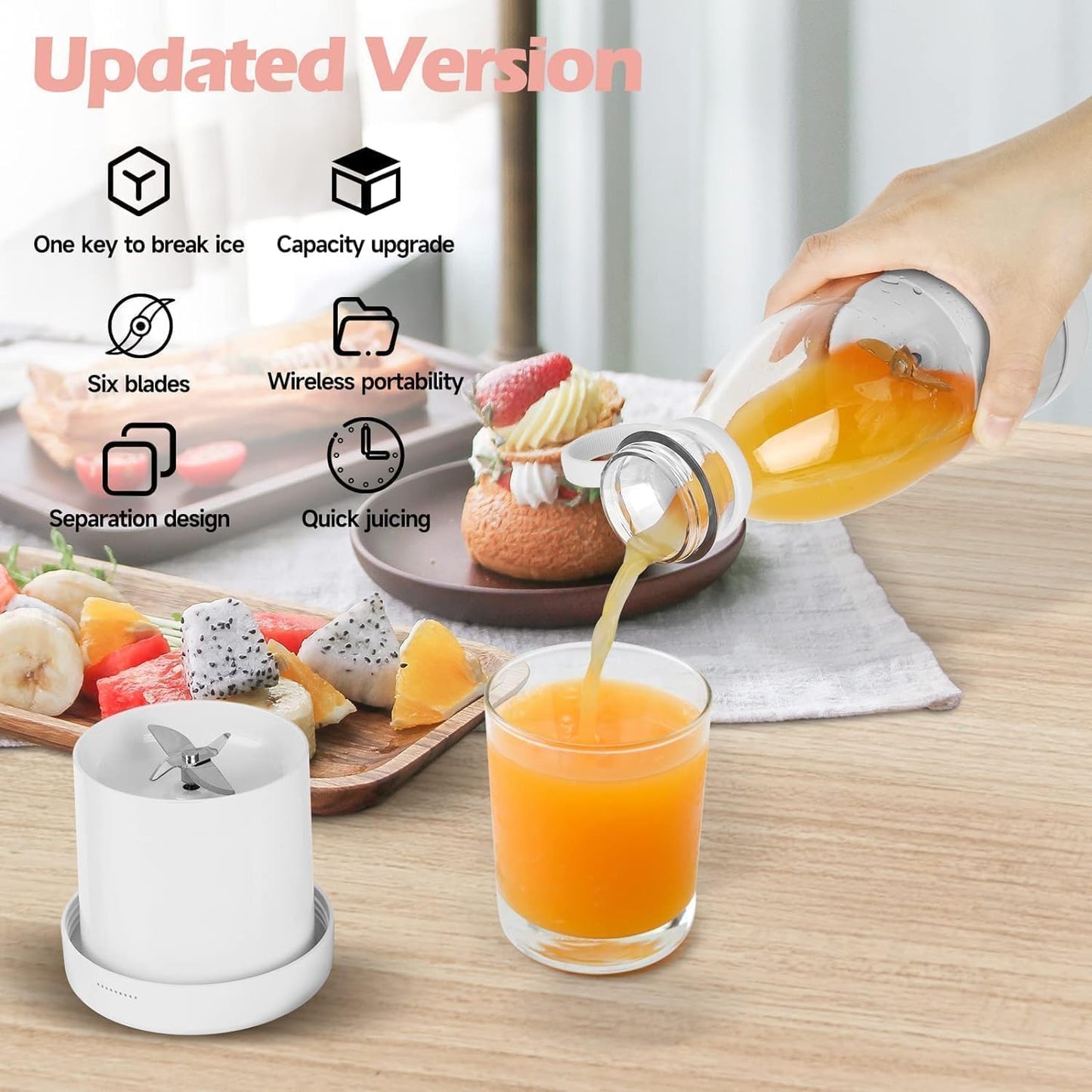 Ziloty Portable Blender | USB Rechargeable Juicer for Shakes