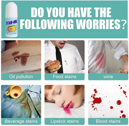 Stain Remover for Clothes | Multi-Purpose Roll Bead Stain Cleaner