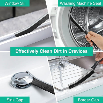Ziloty Pack of 3 Mini Gap Cleaning Brush - Hard Bristle Gap Brush for Multipurpose Crevice Cleaning Brush Dead Corner Cleaner Used for Home Toilet Bathroom Kitchen Tiles Window Slots Cleaning Brush