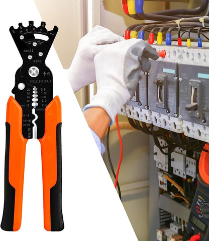 Ziloty Wire Stripper Multifunctional Cable Stripper Wire Cutter Wire Crimper Professional Automatic Wire Stripping Pliers Tool for Wire Stripping Cutting Crimping Winding Wrench Tool (5 IN 1 Pliers)