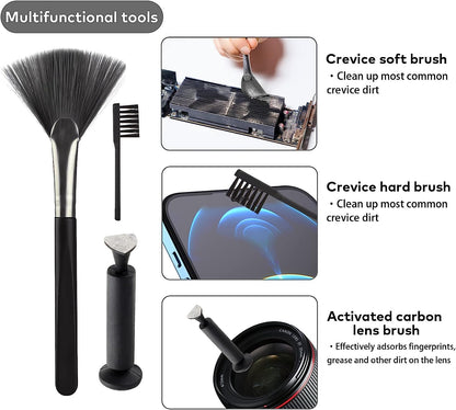 Ziloty 18 in 1 Electronic Cleaner Kit with 3 in 1 Cleaning Pen,Laptop Screen Keyboard Cleaning Kit,Computer Cleaning Kit, 18-in-1 Cleaning Kit for Gadgets, Airpods, Mobile, Tablet, Laptop, Computer