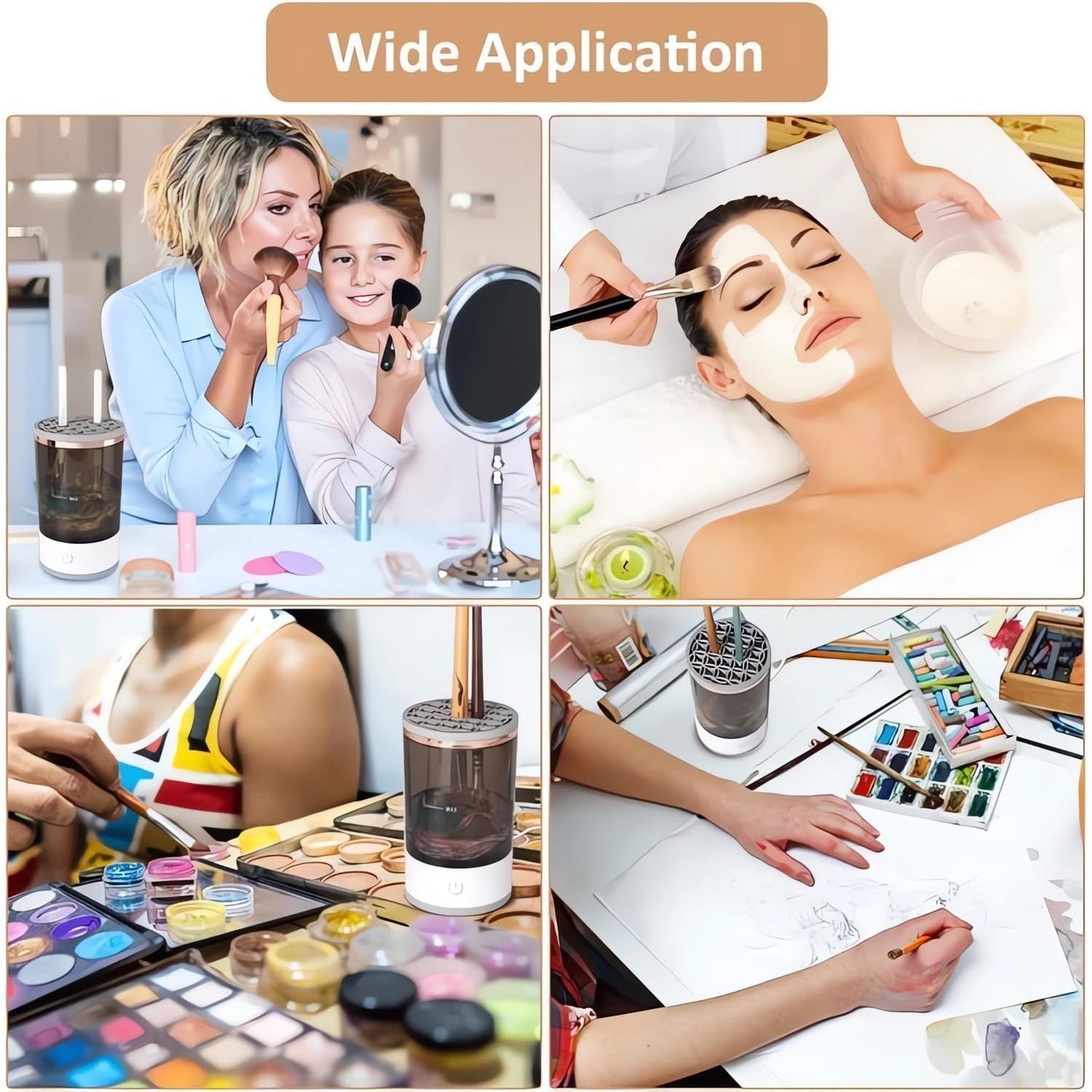 Ziloty Electric Makeup Brush Cleaner | USB Automatic Cosmetic Tool