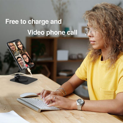 Ziloty 360° Rotating Cell Phone Stand Adjustable Foldable Desktop Phone Holder iPhone Stand Compatible with All iPhone iPad Tablet 4-10'' Office Desk Accessories(multicolour)