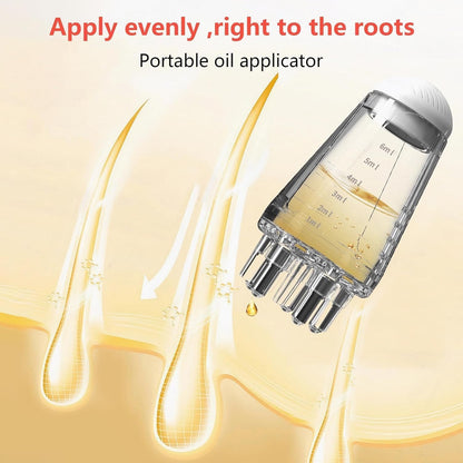 Ziloty Hair Oil applicator, Scalp Applicator Comb, Ball Root Comb applicator Bottle Scalp Massager Hair Growth， Hair Massager for Hair Growth, Ball Hair Oil Applicator Bottle